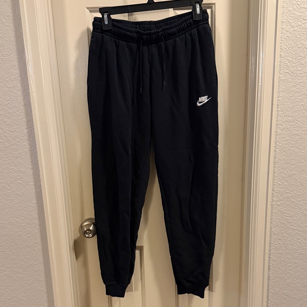 Nike, Black Cuffed Sweatpants